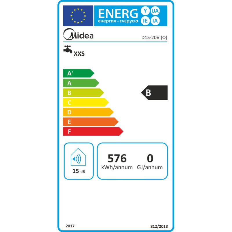 BOILER MIDEA SALUTE 15L ÜLEMINE 2,5KW