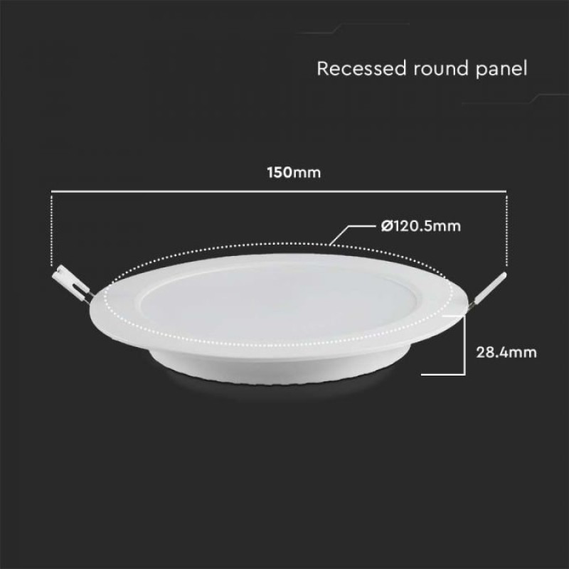 RIPPLAEVALGUSTI VT-SAMSUNG 6W LED 660lm 120/107mm