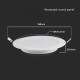 RIPPLAEVALGUSTI VT-SAMSUNG 6W LED 660lm 120/107mm