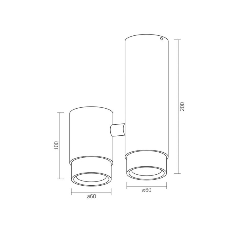 LIGHT VIDEX 2x30W GU10 MUST