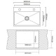 ROOSTEVABA VALAMU CUBE 600X450MM+DOSAATOR SATIIN