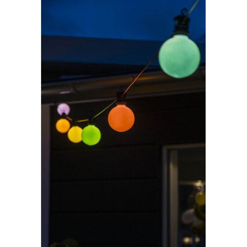 VALGUSKETT BULBS 10 LED D95 IP44 DIM MULTICOLOR