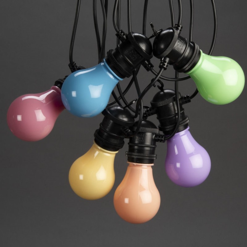 VALGUSKETT BULBS 10 LED A60 IP44 DIM MULTICOLOR