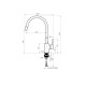 KITCHEN FAUCET  RUBINETA FLEXY-33(BK2) BLACK  