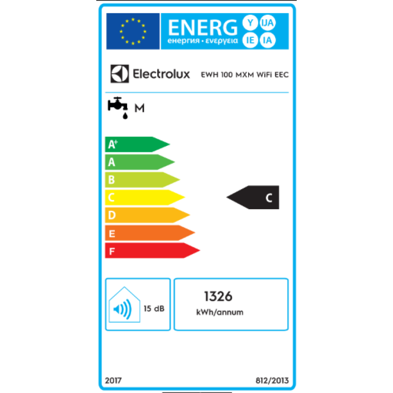 WATER HEATER  ELECTROLUX MXM WIFI 100 EEC 80L