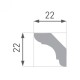 CEILING MOLDING   22X22X2000 LUX E-23/ 2tk