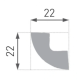CEILING MOLDING   22X22X2000 LUX E-1/ 2tk