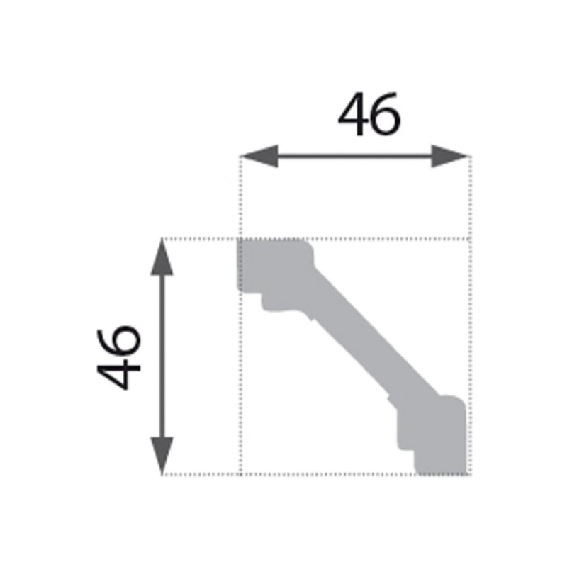 CEILING MOLDING   46X46X2000 EXCLUSIVE B-3/ 2tk