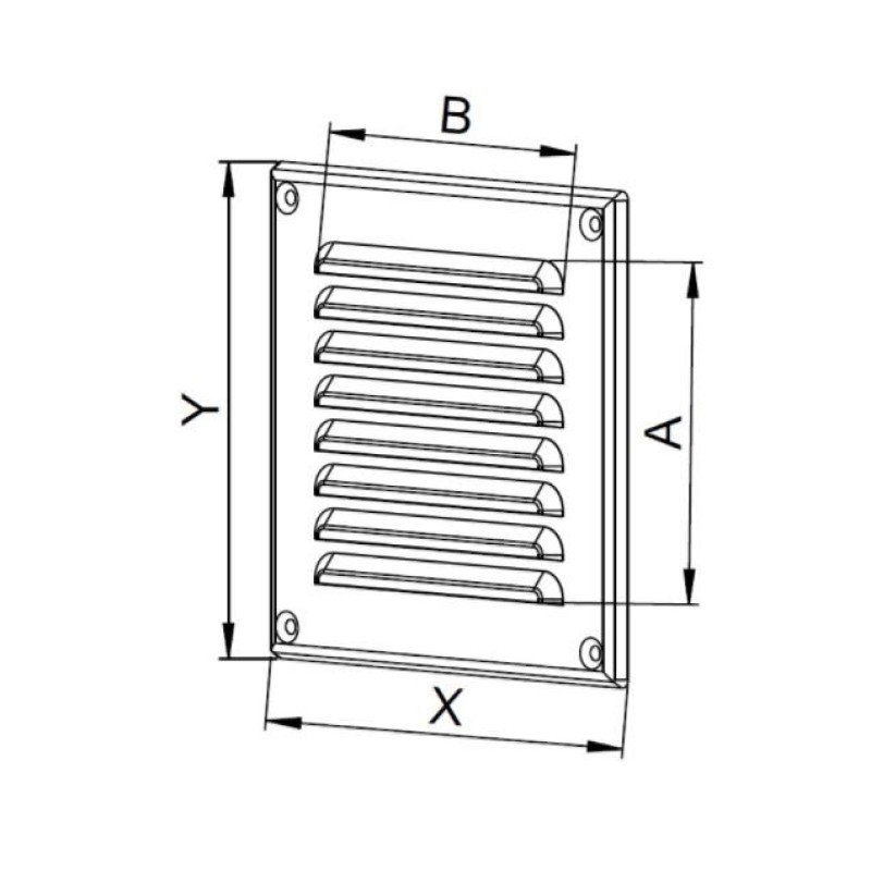 VENT.ESIPANEEL 165x165mm PRUUN MTA2BR