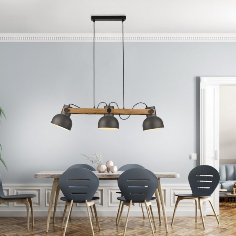 VALGUSTI CUP 2.0 3x60W E27 LED MUST/PUIT/TERAS