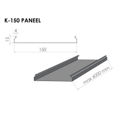 RIPPLAE PANEEL AL.K-150 VALGE 142MM