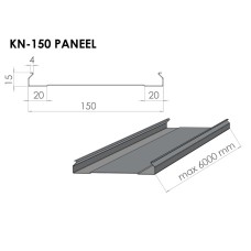 RIPPLAE PANEEL AL.KN-150 VALGE 142MM