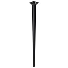 Huonekalunjalka 710 mm, musta puu, musta metallikiinnike