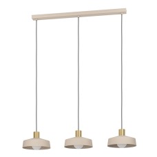 Kattokruunu VALDIOLA 3x40W E27 metalli hiekka/messinki