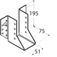 JOIST HANGER  51 X 195 MM