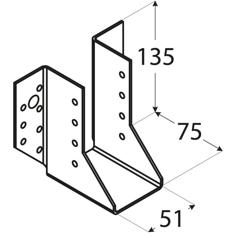 JOIST HANGER  51 X 135 MM
