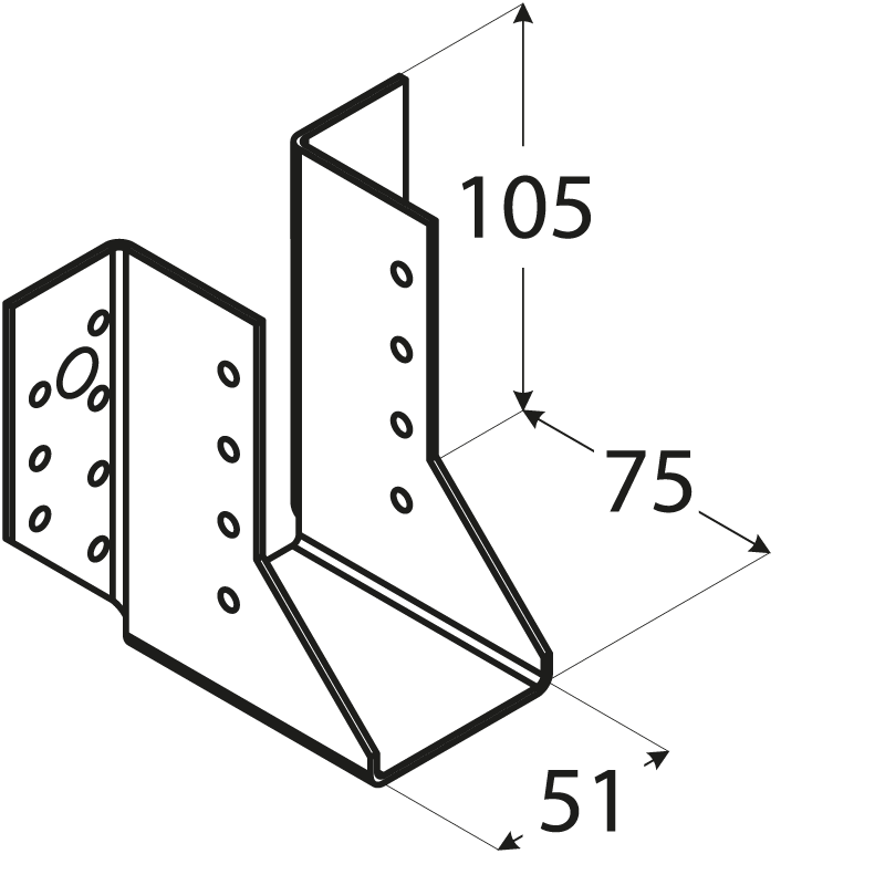 JOIST HANGER  51 X 105 MM