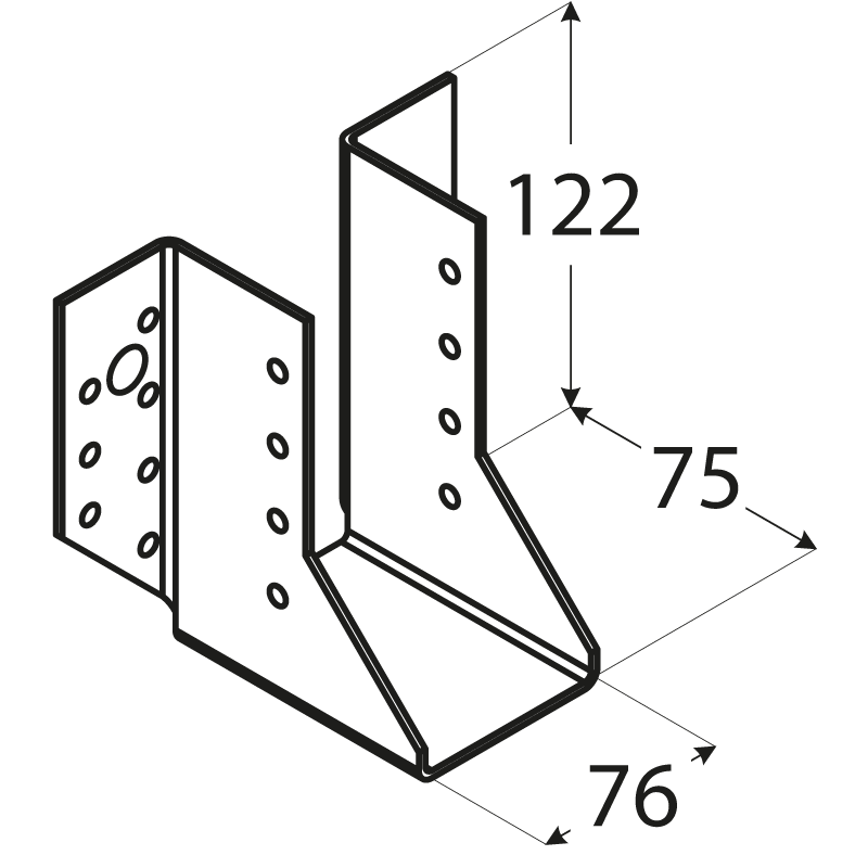 JOIST HANGER  76 X 122 MM