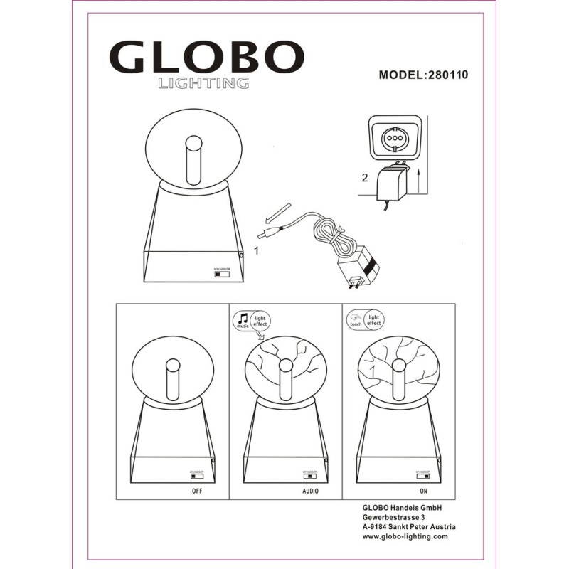 VALGUSTI GLOBO 280110 PLASMA