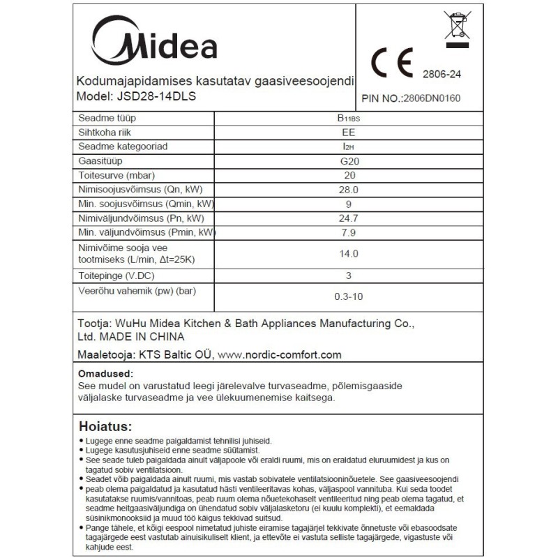 GAASIVEESOOJENDI MIDEA 14L