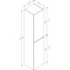KAME KÕRGE KAPP TU/35-2/D15-LFT LOFT 35CM COCOA BR