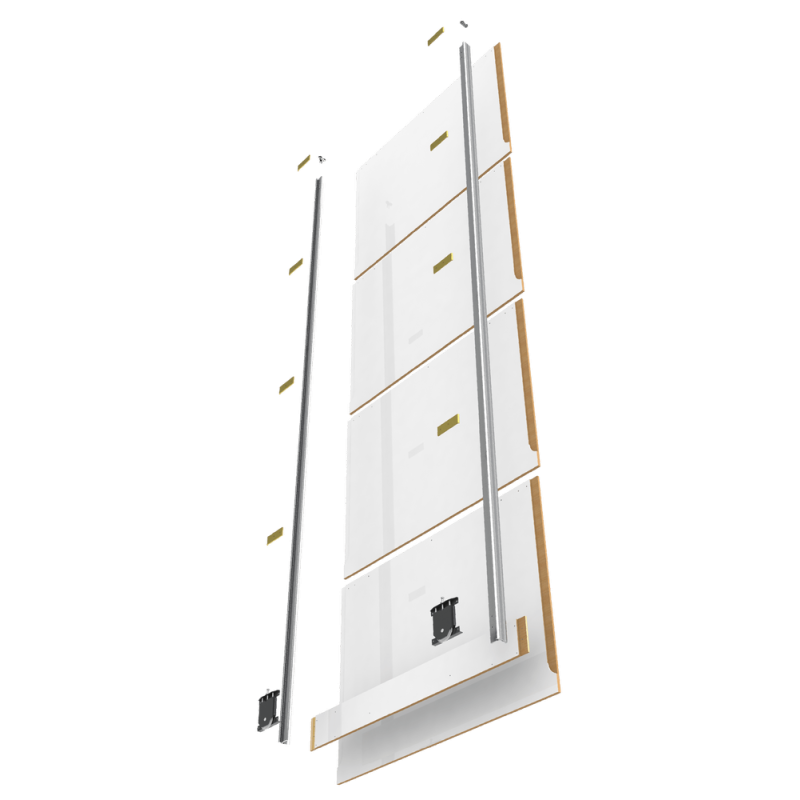 LÜKANDUKS FLEXISLIDE PANEEL 82cm VALGE TAMM/ 4tk