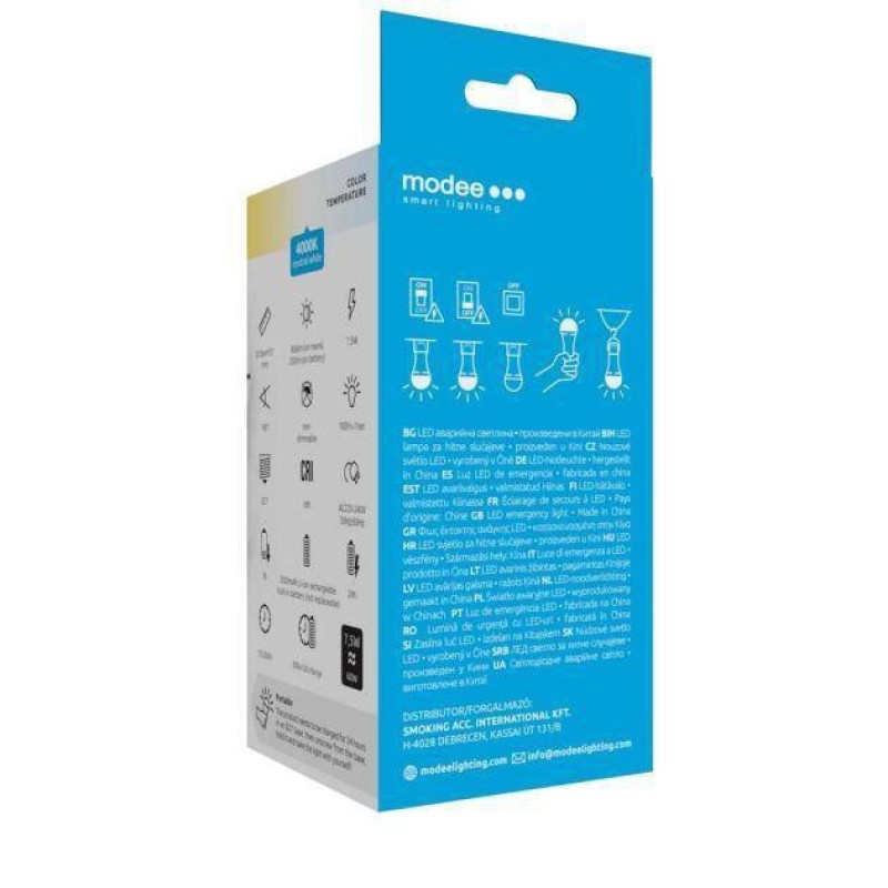 AVARIILAMP AKUGA MODEE E27 7,5W 806lm 2000mAh