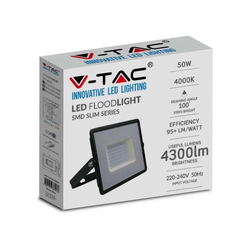 PROŽEKTOR VTAC-4051 50W LED 4300lm 4000K IP65