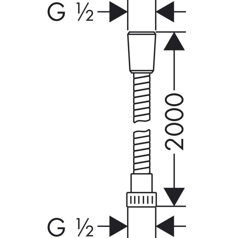 DUŠIVOOLIK HANSGROHE 28264000 2000MM METAFLEX