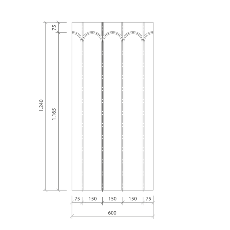WEDI BOARD PRELINE 30x600x1240 