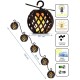VALGUSTI SOLAR 1032122 LED FIREBALLS 5TK 7cm