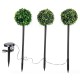 VALGUSTI SOLAR 1039985 27 LED BOXWOOD BALLS 3TK