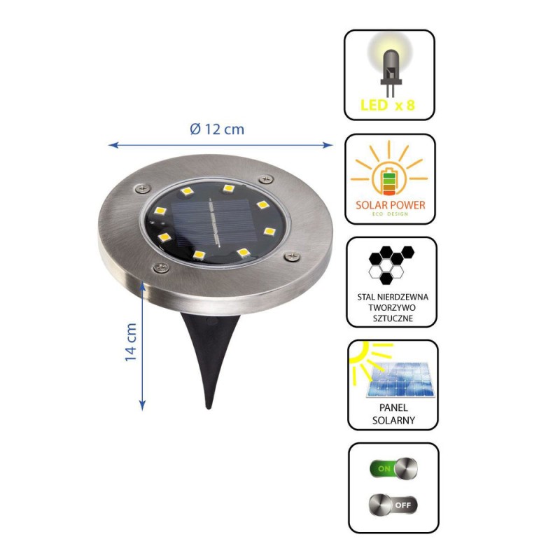 VALGUSTI SOLAR 1039923 8 LED FOR DRIVER 4TK