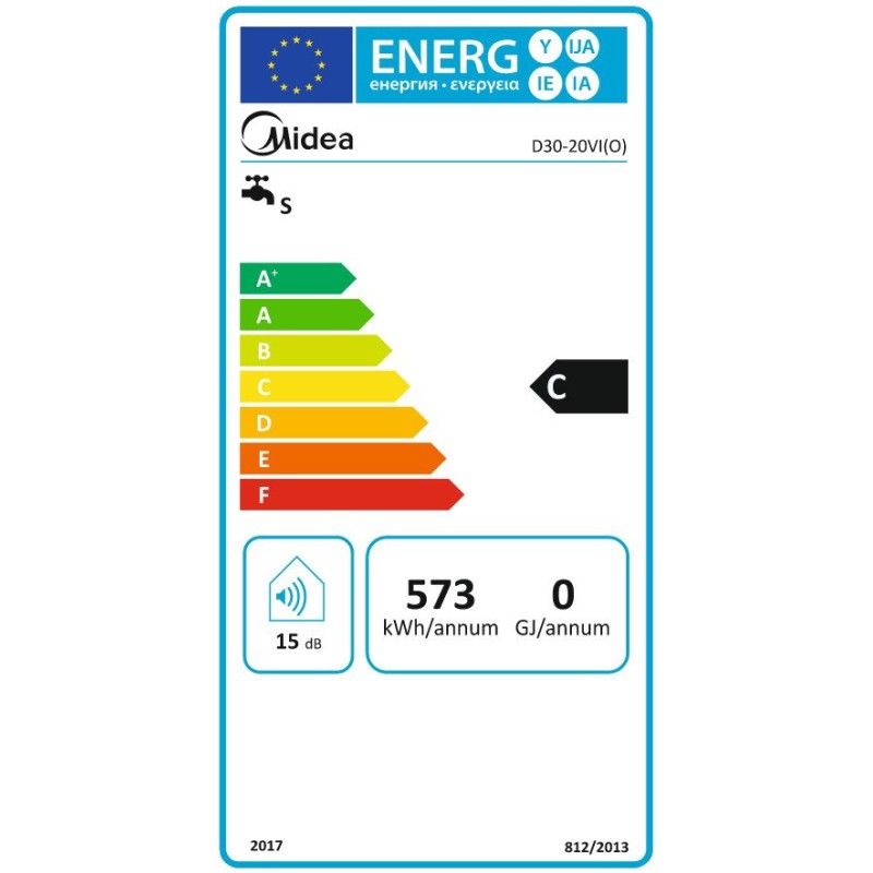 BOILER MIDEA SALUTE 30L ÜLEMINE 2KW