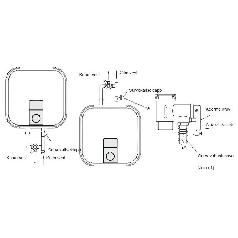 BOILER MIDEA SALUTE 30L ÜLEMINE 2KW