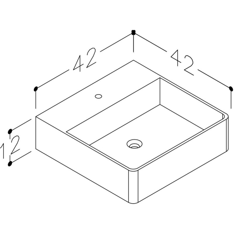 VALAMU KAME QUADRO 42X42CM VALGE