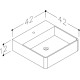 VALAMU KAME QUADRO 42X42CM VALGE