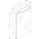 VANNITOAKAPP DEFA WAVE 46CM LED VALGUSTIGA VALGE