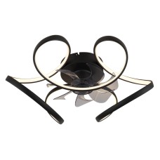 VALGUSTI-VENTILAATOR LORIS 30W LED 4000lm ЧЁРНЫЙ 