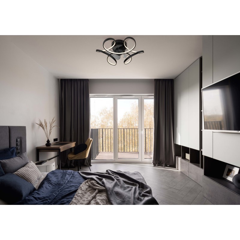 VALGUSTI-VENTILAATOR LORIS 30W LED 4000lm ЧЁРНЫЙ 