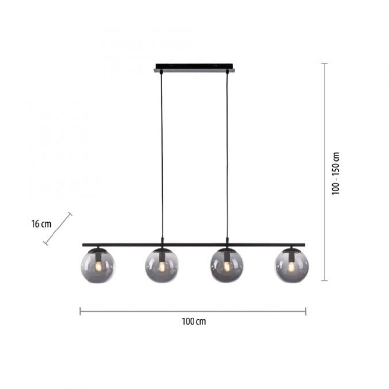 VALGUSTI BIG WIDOW 4xE14 25W MUST RIPP