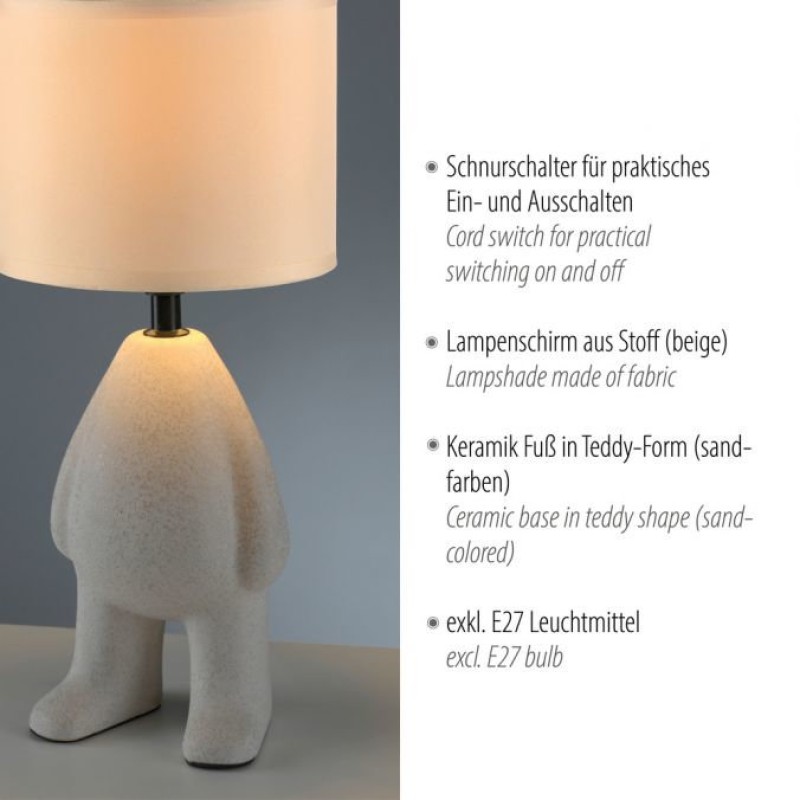 VALGUSTI TED 1xE27 25W BEEZ LAUA