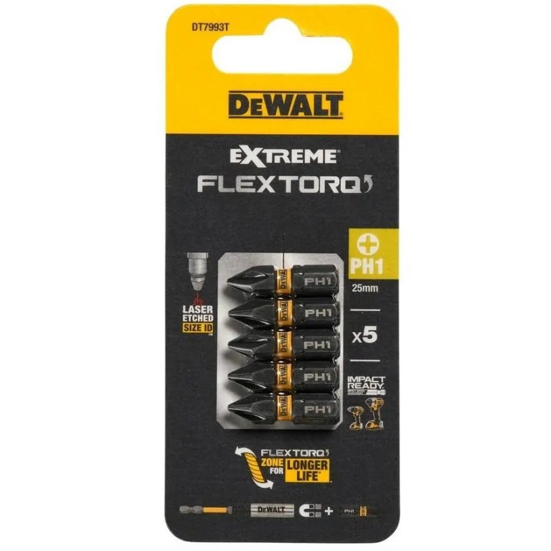 OTSIK DEWALT FLEXTORQ PH1X25MM/ 5tk