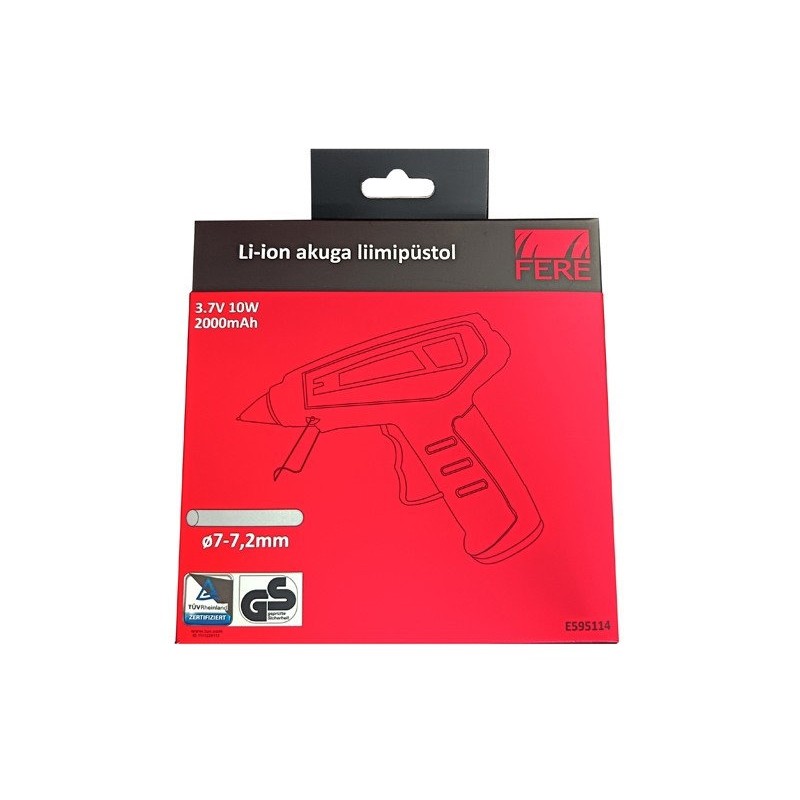 LIIMIPÜSTOL 2000mAh CE Ø7.2MM JUHTMEVABA