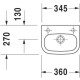VALAMU DURAVIT D-CODE 36X27CM VALGE SEG.AUK VASAK