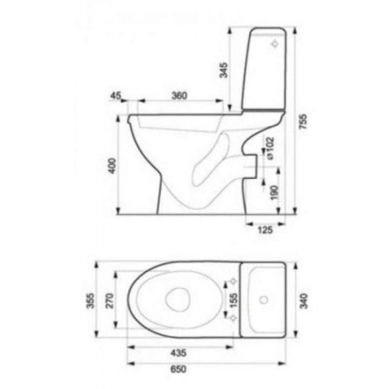 WC POTT.EKO SIMPLEON 010 3/5L+ISTE