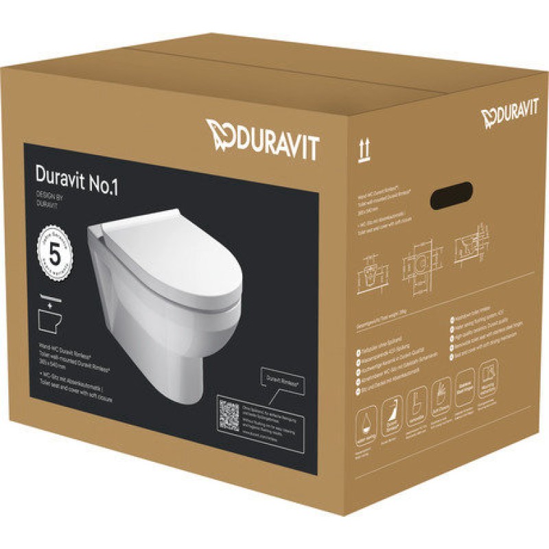 WC POTT DURAVIT No.1 RIMLESS+ISTE V.SULGUV